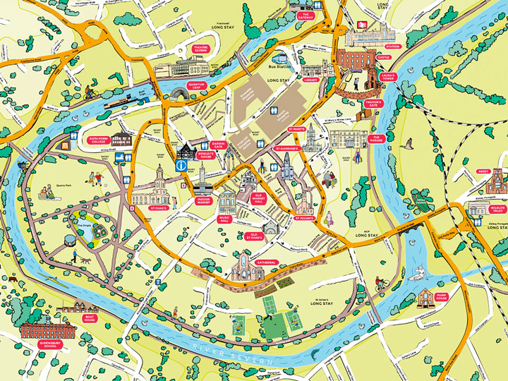 Shrewsbury Town Map